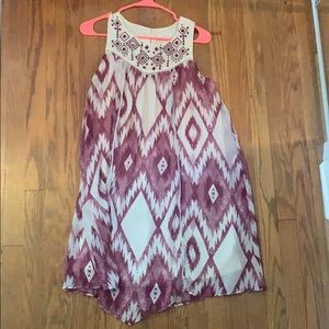 Embroidered sleeveless dress